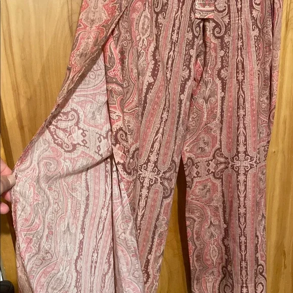 Zimmermann Pink Tie Front Split Leg Pants - Picture 5 of 7